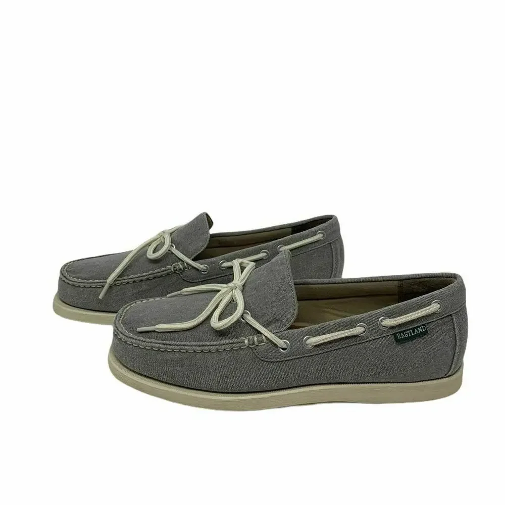 Eastland Men's Grey Yarmouth Canvas Boat Shoes 8.5D